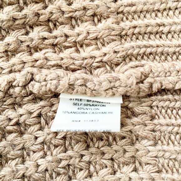 41 Hawthorn brown chunky knit open front cardigan sweater - Small - Picture 5 of 7